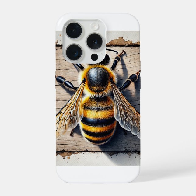 Coque iPhone Bee in watercolor ink painting 200824IREF242 - Wat (Verso)