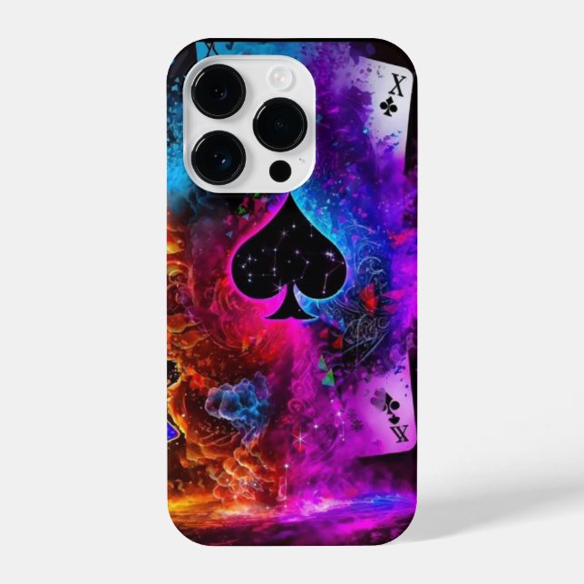COQUE iPhone BELLE CARTE DE POKER COLORÉE (Verso)