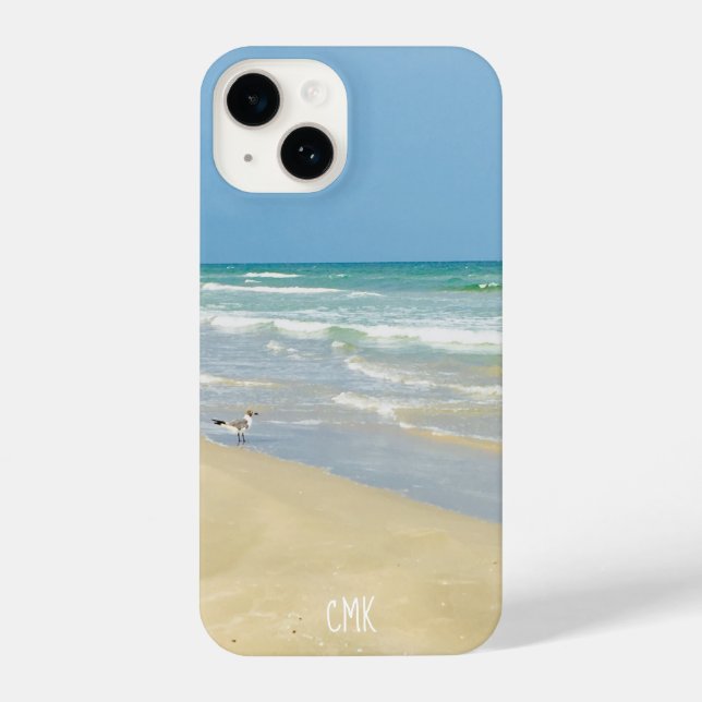 Coque iPhone Belle plage Sandpiper Monogram Island (Verso)