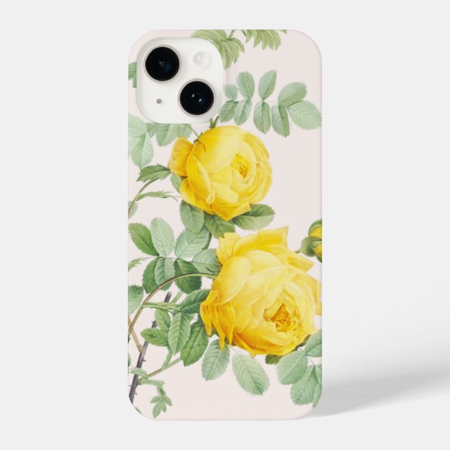 Coque iPhone Belle Rose Jaune Jardin Fleur Floral Art (Verso)
