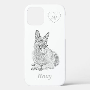 Coque iphone berger allemand crayon personnalisé
