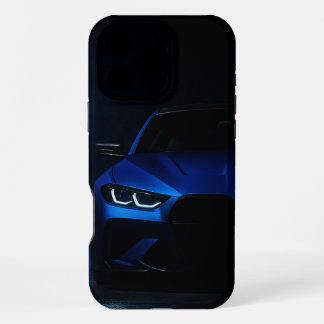 Coque iPhone 16 Pro Max Bête Bleue de Minuit – Voiture de Sport de Rue