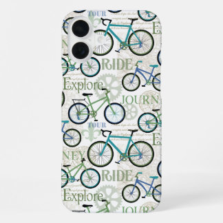 Coque iPhone 16 Plus Bicycle Journey Blue