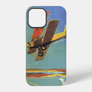 Coque iPhone 12 Biplan antique de voyage et de transport vintage