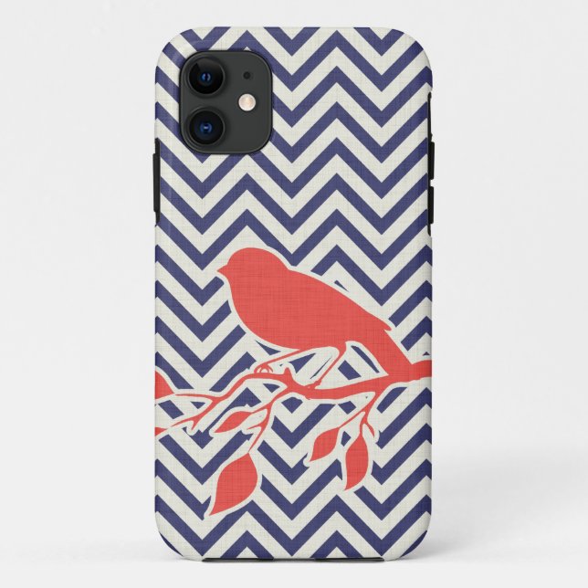 coque iphone Bird & Chevron (Dos)