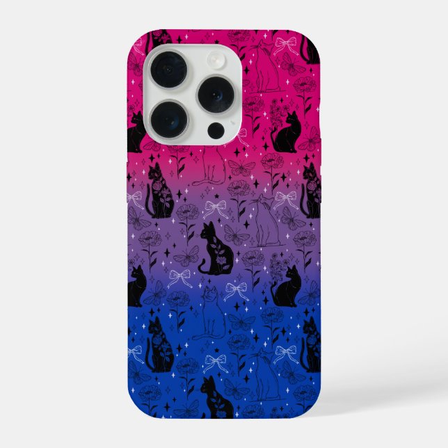 Coque iPhone Bisexual Pride Chat noir - Mystical Witchy (Verso)