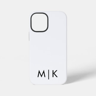 Coque iPhone 12 Mini  Black and White Modern Monogram 