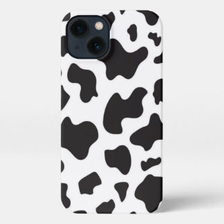 Etui iPhone 13 Black Cow Impression Téléphone Casse