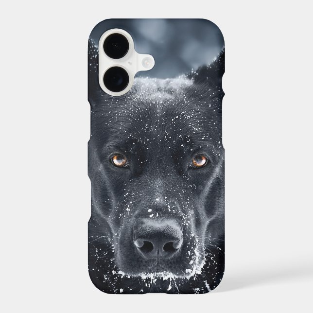 Coque iPhone Black German Shepherd (Verso)