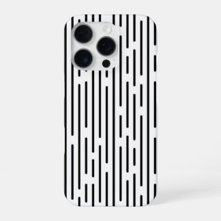 Coque iPhone 16 Pro Black Line Geometric Pattern