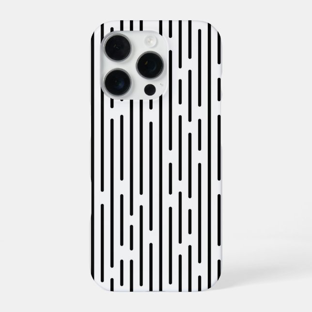 Coque iPhone Black Line Geometric Pattern (Verso)