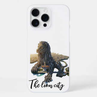 Coque iPhone 16 Pro Max Black Mosaic Geometric Lion King Jungle Spirit