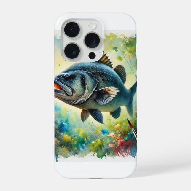 Coque iPhone Black sea bass 141024AREF118 - Watercolor (Verso)