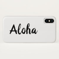 Coque iphone blanc Aloha