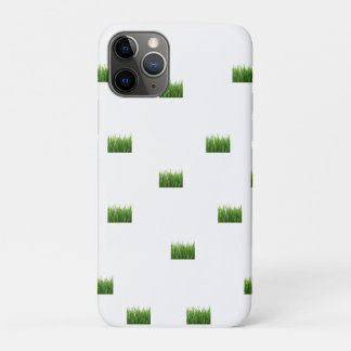 Coque iphone blanc avec patchs d'herbe verte - Nat
