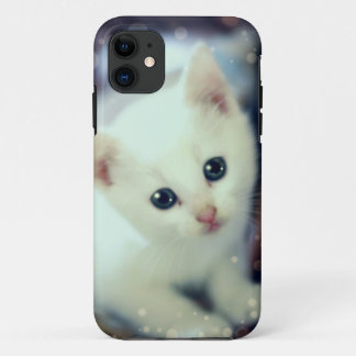 Coque iphone blanc mignon de chaton