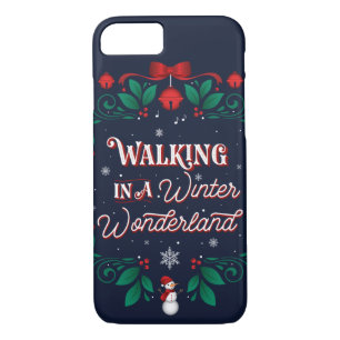 Coque iphone/bleu du pays des merveilles d'hiver