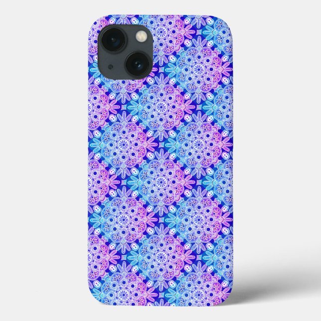 Coque iphone bleu pourpre (Verso)