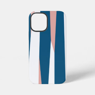Coque iPhone 12 Mini bleu rose et blanc
