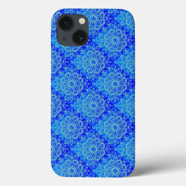 Coque iphone bleu turquoise (Verso)