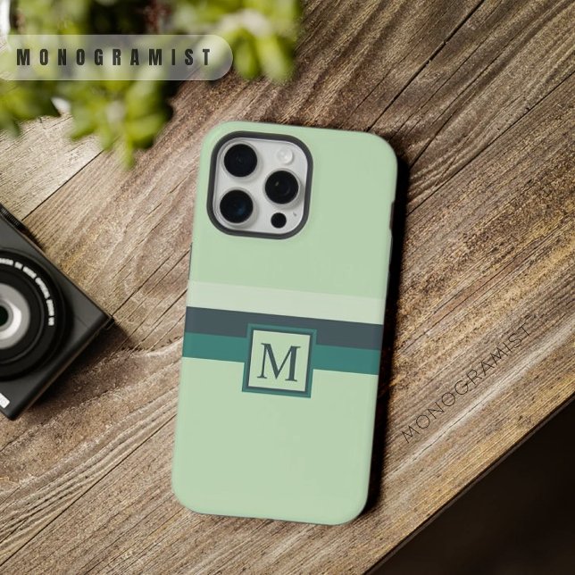 Coque iPhone Bloc de couleur verte Turquoise souple (Customizable Light Soft Teal Green Color Block iPhone Case)