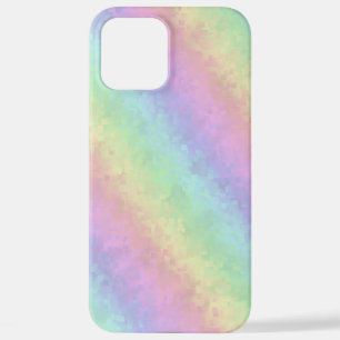 Coque iPhone 12 Pro Max Blocs dans Pastel Colors 3D Rainbow Art