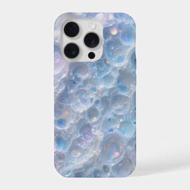 Coque iPhone Blue Bubble Texture iPhone 15 Pro Case – Aesthetic (Verso)
