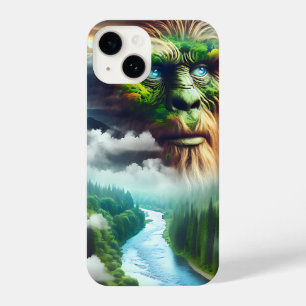 Coque Pour iPhone 14 Blue Eyed Bigfoot dans les montagnes