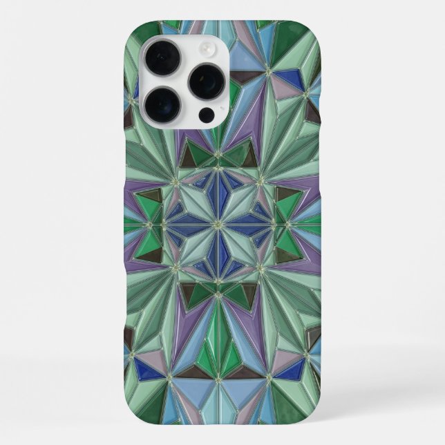 Coque iPhone blue green accents (Verso)