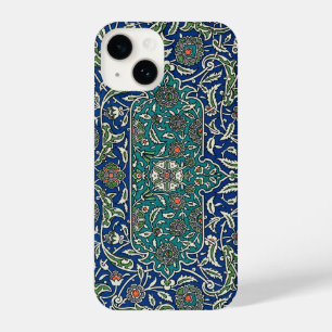 Coque Pour iPhone 14 Blue Green Orange Turquoise Ornat Motif arabe