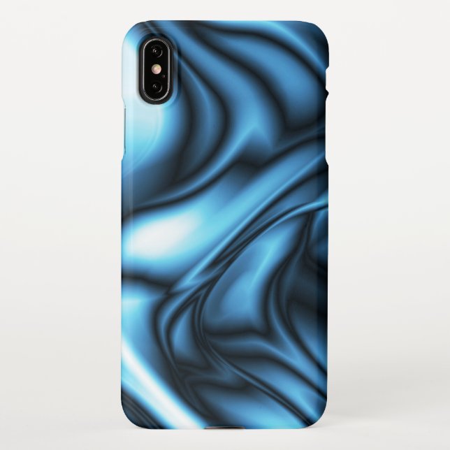 Coque iPhone Blue Silk wave (Dos)