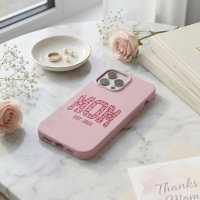 Blush Maman de l'Équipe Est Année Design de lettra