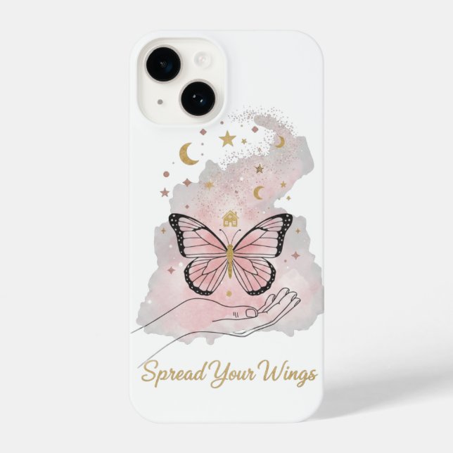 Coque iPhone Boho Butterfly "Spread Your Wings" iPhone Case (Verso)