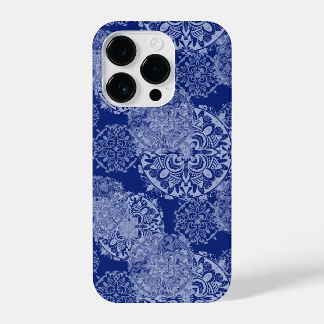 Coque iPhone Boho Moody Blues Mandalas (Verso)