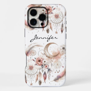 Coque iPhone 16 Pro Max Boho Pastel Feather Dreamcatcher iPhone