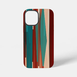 Coque iPhone 12 Mini Bois et turquoise