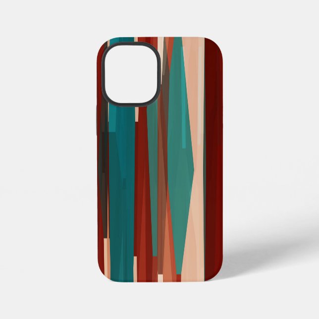 Coque iPhone Bois et turquoise (Verso)