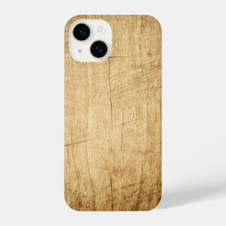 Coque Pour iPhone 14 Bois Nature Brown Bois Texture sculptée