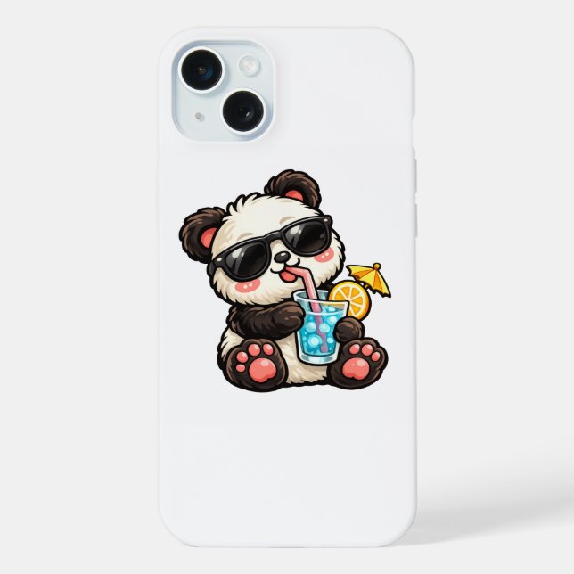 Coque iPhone Boisson Cool Panda (Verso)