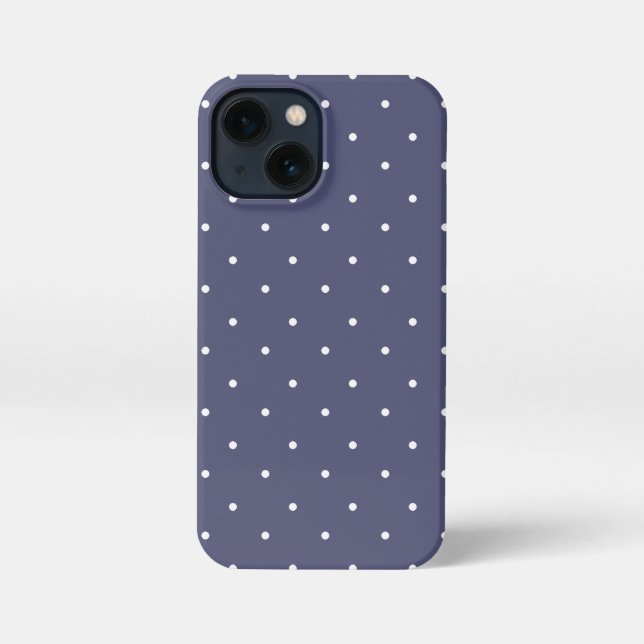 Coque iPhone Boîtes téléphoniques violettes de marine et de Poi (Verso)