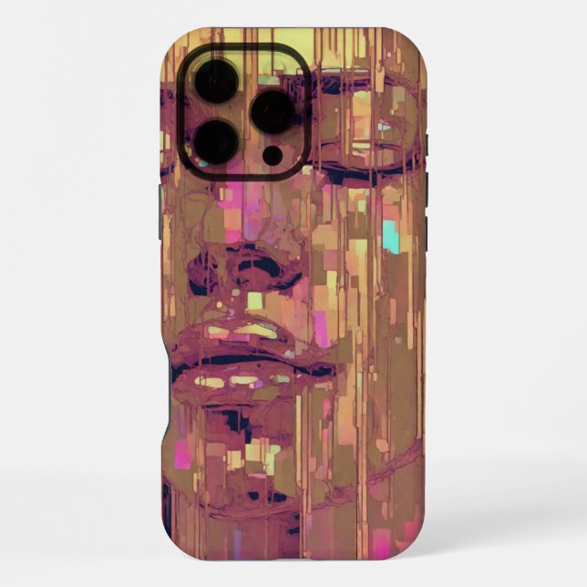 Coque iPhone Boîtier d'art abstrait pour iPhone 16 Pro Max (Verso)