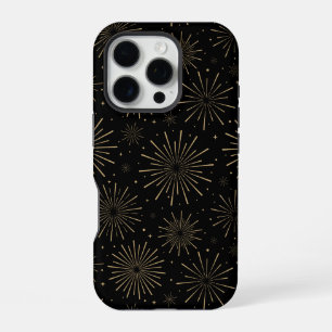 Coque iPhone 16 Pro Boîtier de feu d'artifice Art déco de la veille du