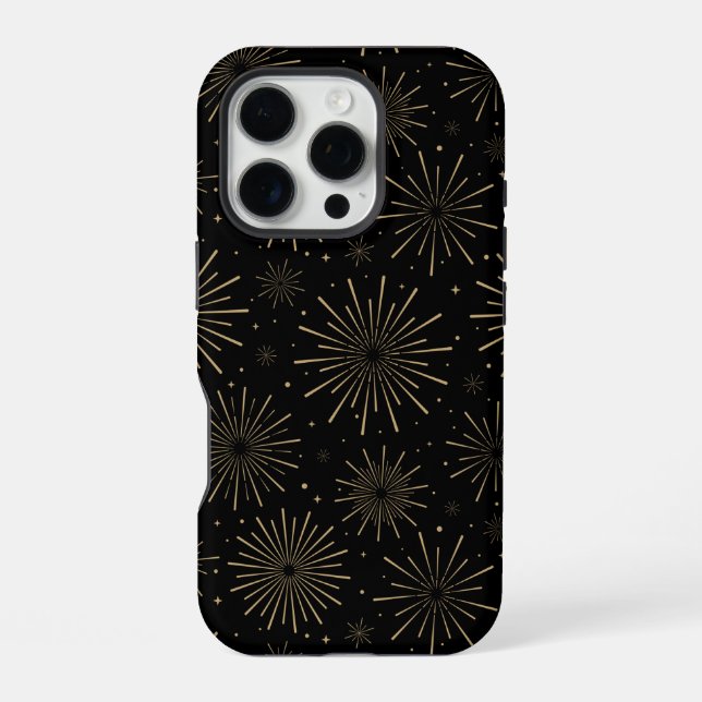 Coque iPhone Boîtier de feu d'artifice Art déco de la veille du (Verso)