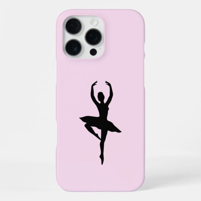 Coque iPhone Boîtier de téléphone de ballerine rose (Verso)
