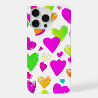 Boîtier de téléphone Motif de coeur coloré | Cute