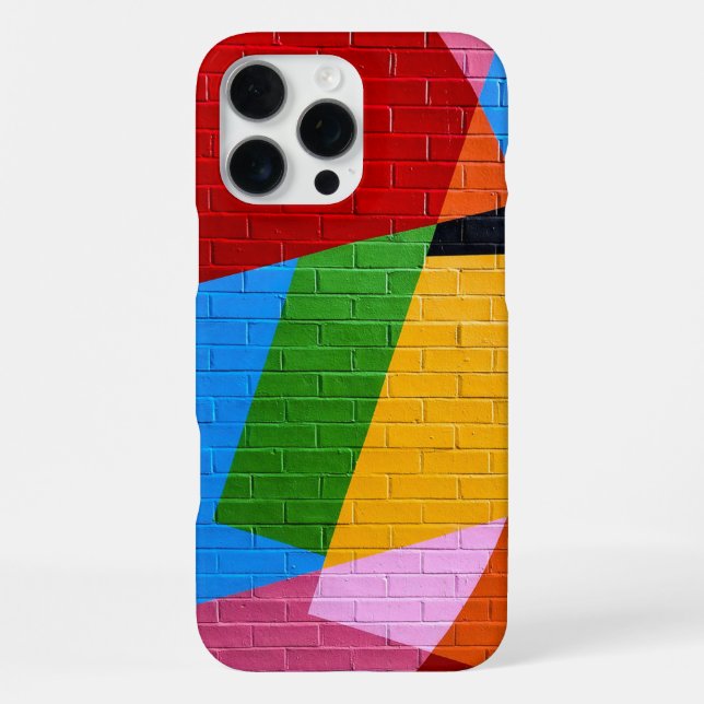 Coque iPhone Boîtier de téléphone mural en brique géométrique v (Verso)