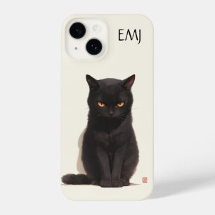 Coque Pour iPhone 14 Boîtier de téléphone pour chat noir   Personnalisa