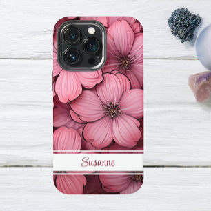 Etui iPhone 13 Pro Boîtier iPhone 13 Fleur de Cerisier Rose Personnal