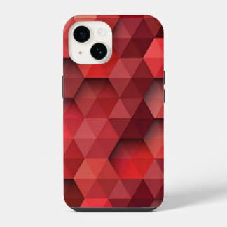 Coque Pour iPhone 14 Boîtier iPhone 14 à motif géométrique triangle rou