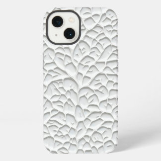 Etui iPhone 13 Boîtier iPhone blanc brillant avec branche texturé